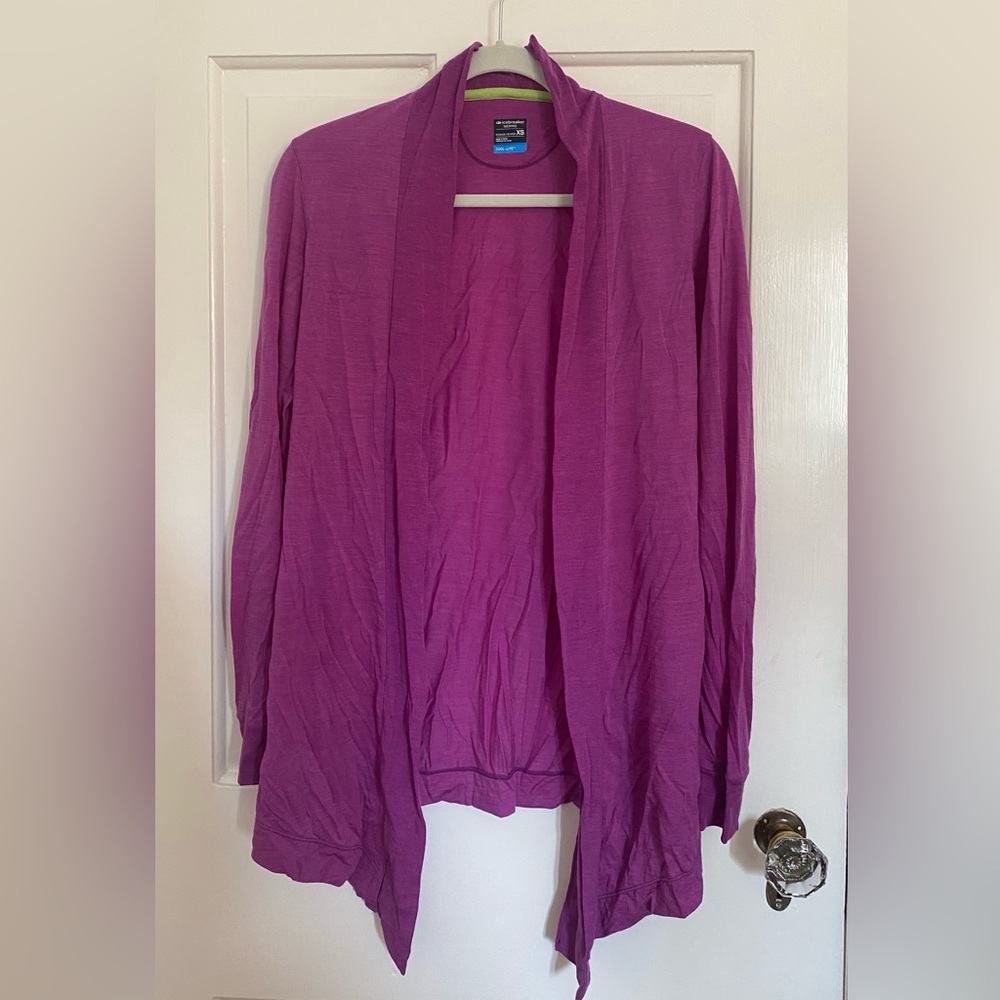 Icebreaker Women’s Cool Lite Merino Sphere Cardigan Cosmic Pink/Purple XS